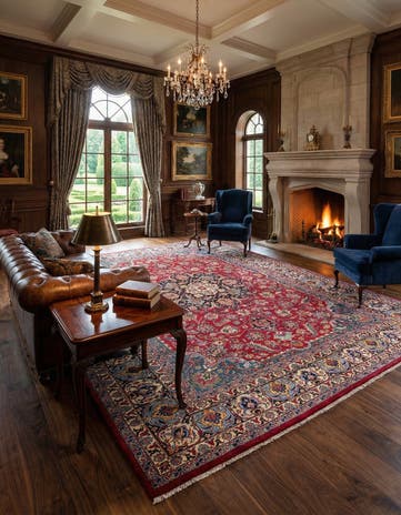 10' x 12' 8 Mashad Wool Rug