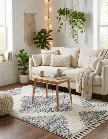 White Serenity Shag Rug