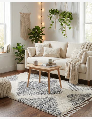 White Serenity Shag Rug