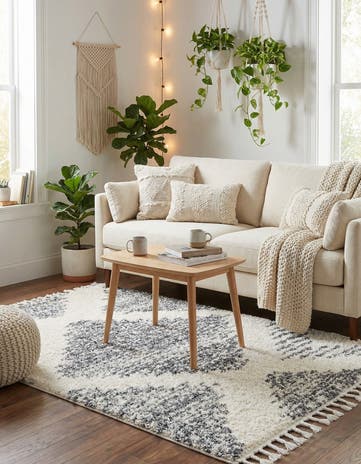 White Serenity Shag Rug