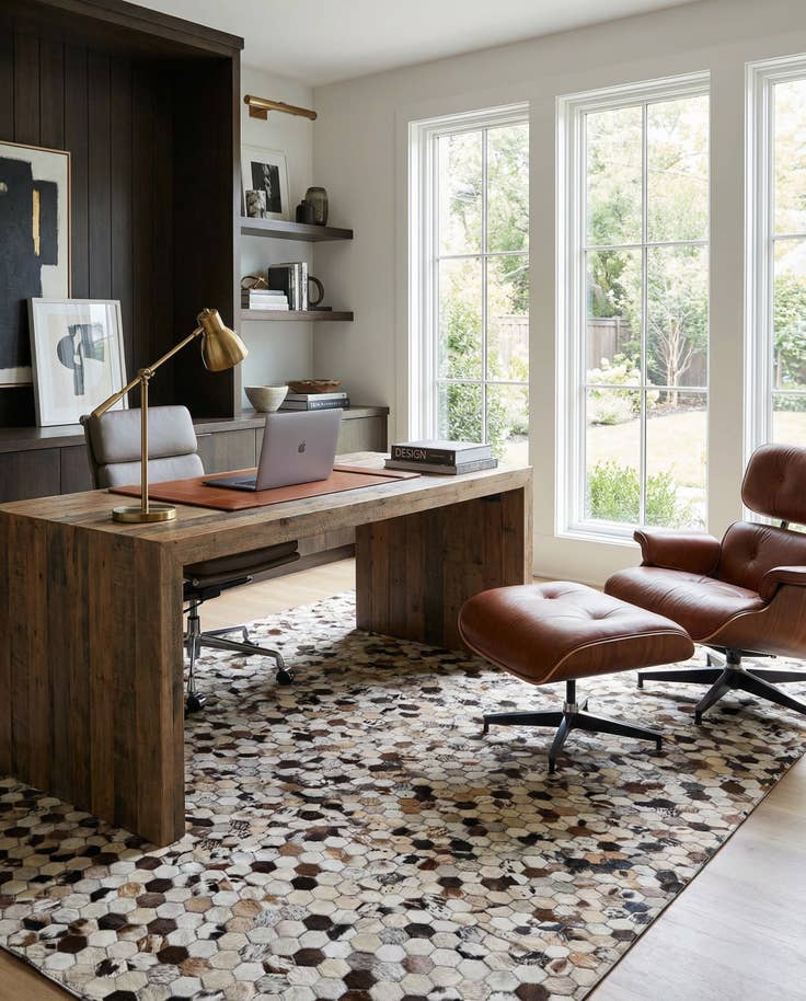 Detail image of 5' 2 x 8' 1 Cowhide Rug