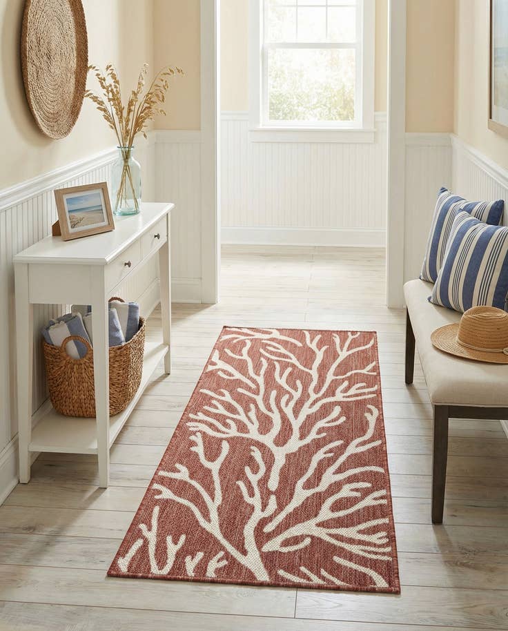 Detail image of 2' x 4' Easy-Clean Coastal Indoor / Outdoor Runner Rug