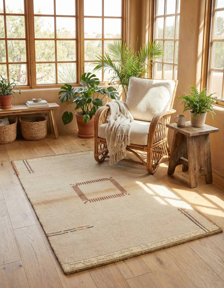 Detail image of 3' 1 x 5' 1  Hand Knotted Nepal Wool Rug