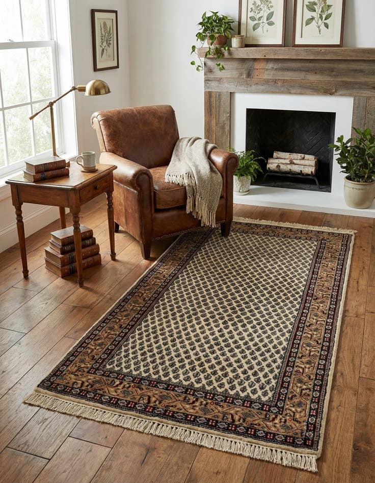 Detail image of 2' 11 x 5' 3 Hand Knotted Mir Wool Rug