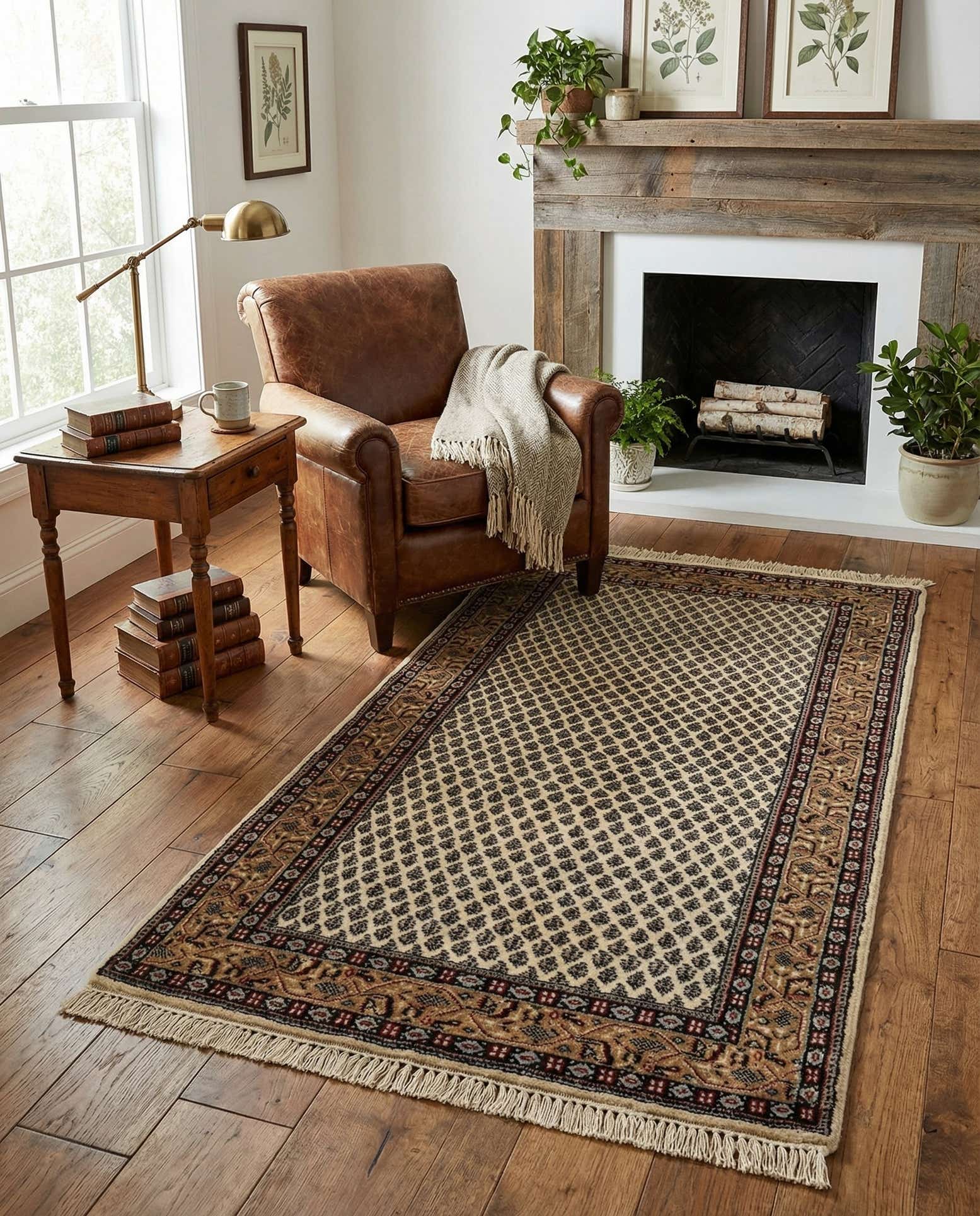 2' 11 x 5' 3 Hand Knotted Mir Wool Rug