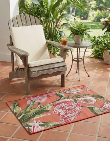 2' x 3' Easy-Clean Botanical Indoor / Outdoor Rug