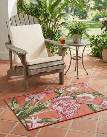 2' x 3' Easy-Clean Botanical Indoor / Outdoor Rug