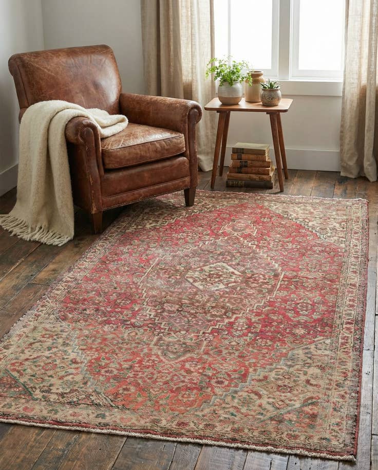 Detail image of 3' 5 x 6' 4 Hand Knotted Ultra Vintage Persian Wool Rug