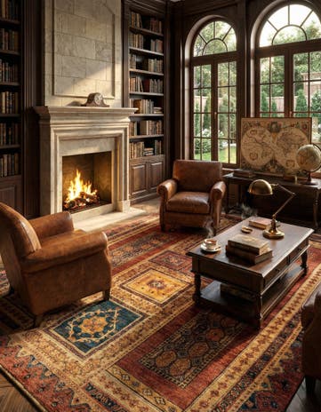 5' 1 x 6' 9 Luribaft Wool Rug