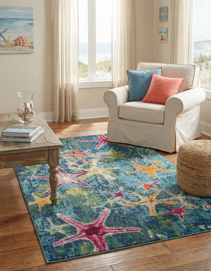 Detail image of 4' x 6'  Washable Capri Rug