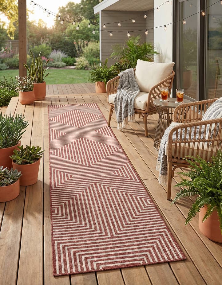 2' 7 x 12' Easy-Clean Modern Indoor / Outdoor...