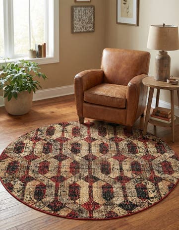 7' x 7' Saturn Round Rug