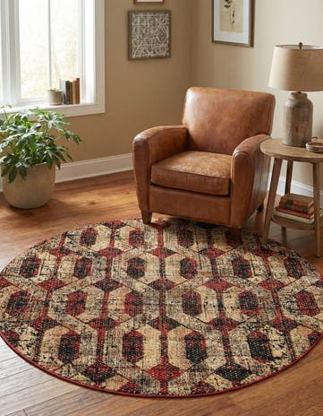 7' x 7' Saturn Round Rug