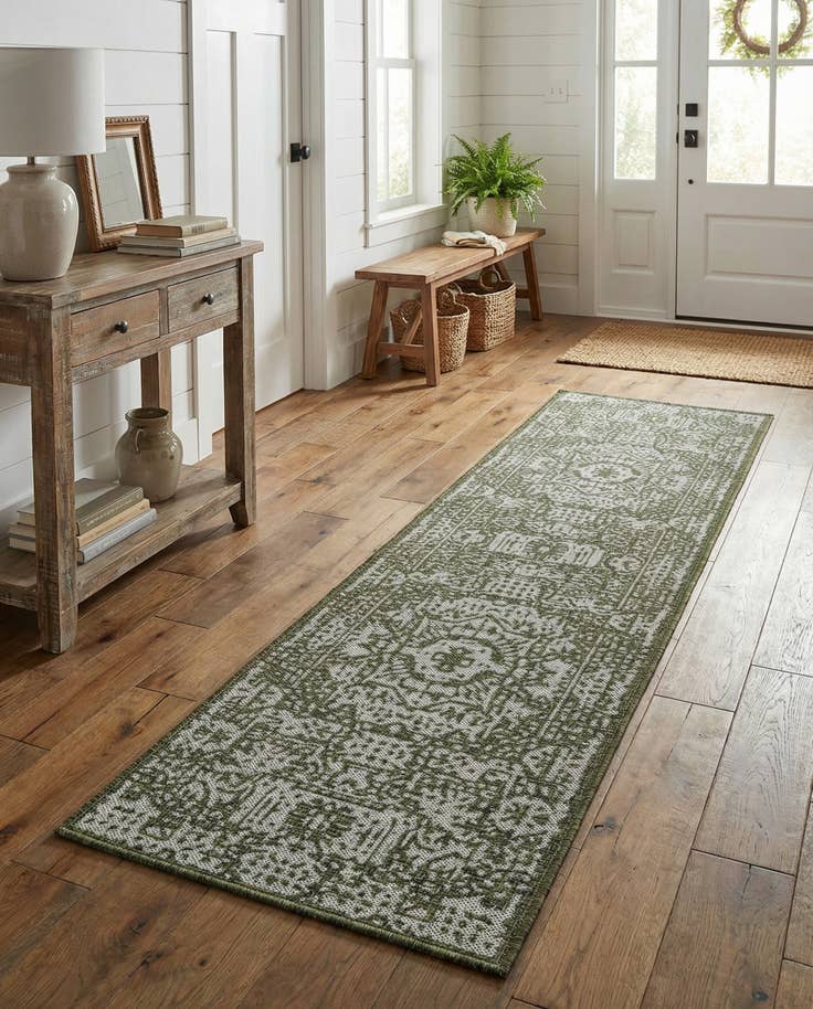 Detail image of 2' x 8' Easy-Clean Traditional Indoor / Outdoor Runner Rug