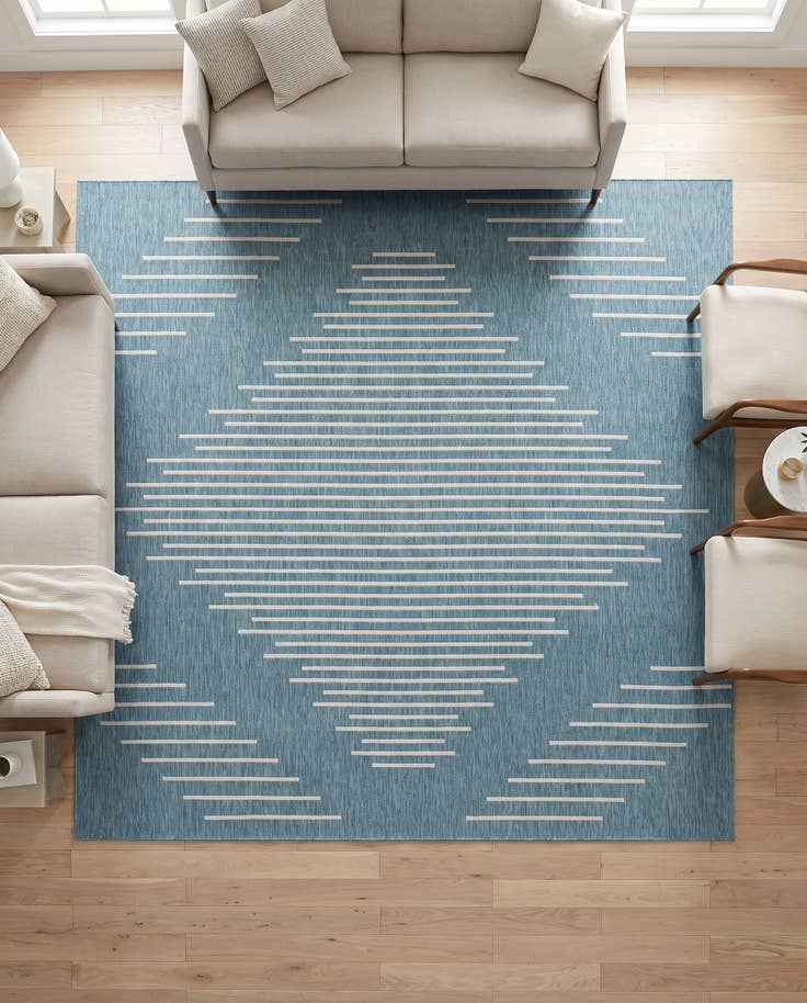 Detailansicht von 325cm x 325cm Leicht zu reinigen Modern Innen- / Außenbereich Quadrat Teppich