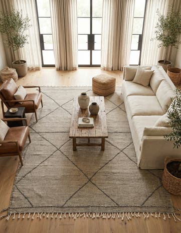9' 5 x 13' Hand Knotted Moroccan Wool Rug