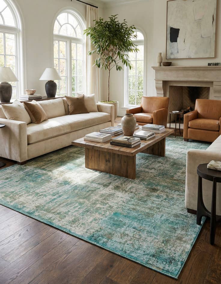 Detail image of 9' 4 x 12' 9  Hand Knotted Ultra Vintage Persian Wool Rug