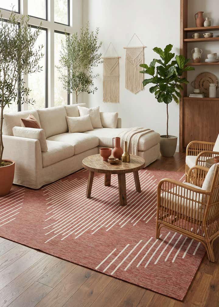 10' 8 x 10' 8 Easy-Clean Modern Indoor / Outdoor Square Rug