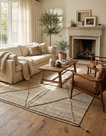 5' x 6' 6 Hand Woven Kilim Modern Wool Rug