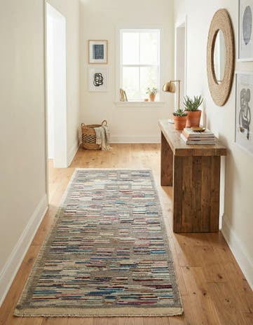3' x 8' Hand Knotted Moroccan Wool Runner Rug