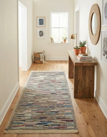 3' x 8' Hand Knotted Moroccan Wool Runner Rug