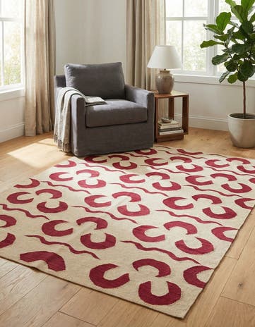 5' x 6' 7 Hand Woven Kilim Modern Wool Rug