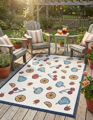 5' x 7' 7 Easy-Clean Indoor / Outdoor Rug