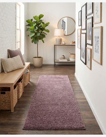 2' 7 x 10' Studio Solid Shag Runner Rug