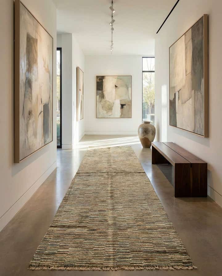2' 1 x 8' 8 Hand Knotted Modern Ziegler Wool Runner Rug