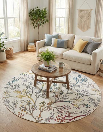 5' 3 x 5' 3 Blossom Round Rug