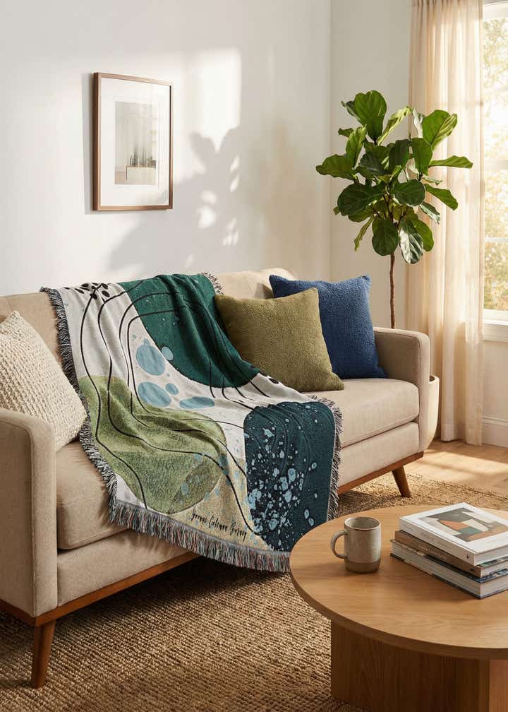 4' 6 x 6' Spring Peeking Through Throw Blanket