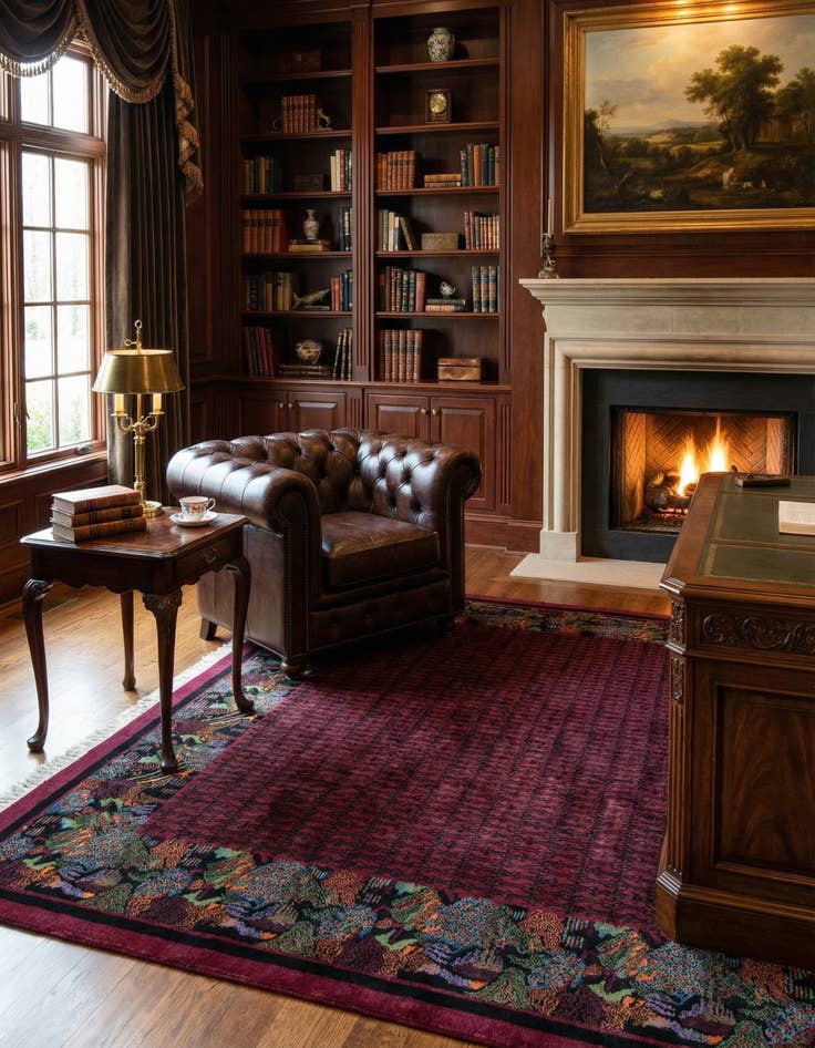 Detail image of 6' 4 x 9' 4  Hand Knotted Tibet Wool Rug