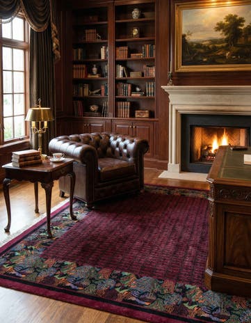 6' 4 x 9' 4 Hand Knotted Tibet Wool Rug