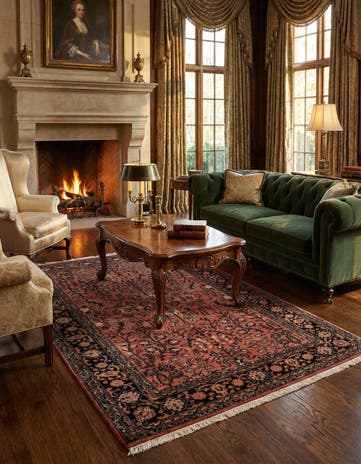 4' 6 x 6' 10 Sarouk Rug