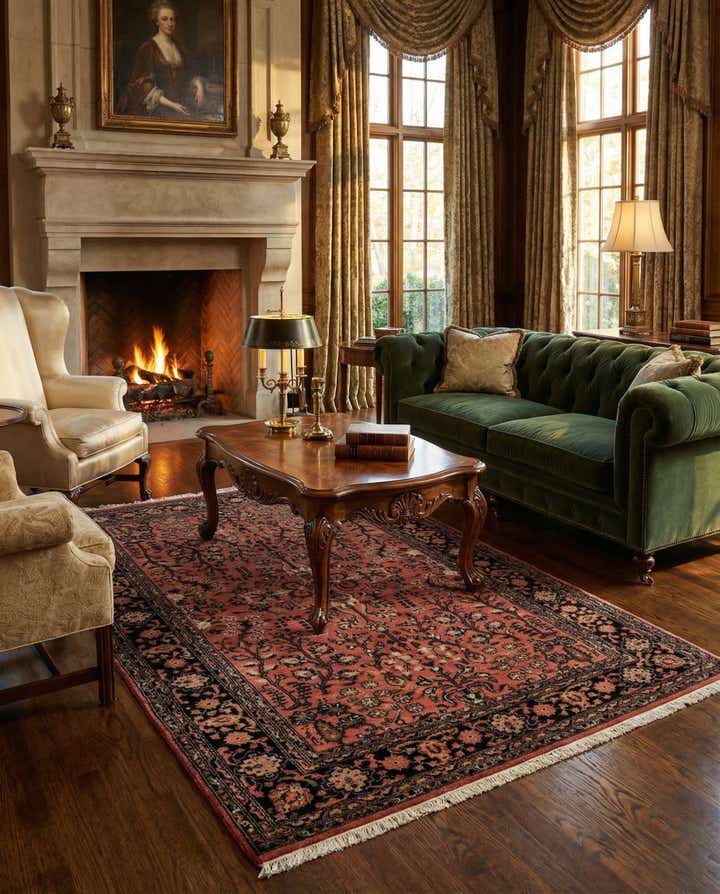 4' 6 x 6' 10 Sarouk Rug