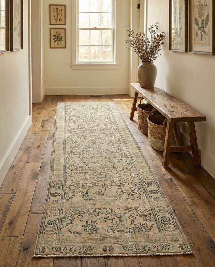 2' 7 x 9' Hand Knotted Ultra Vintage Persian Wool Runner Rug