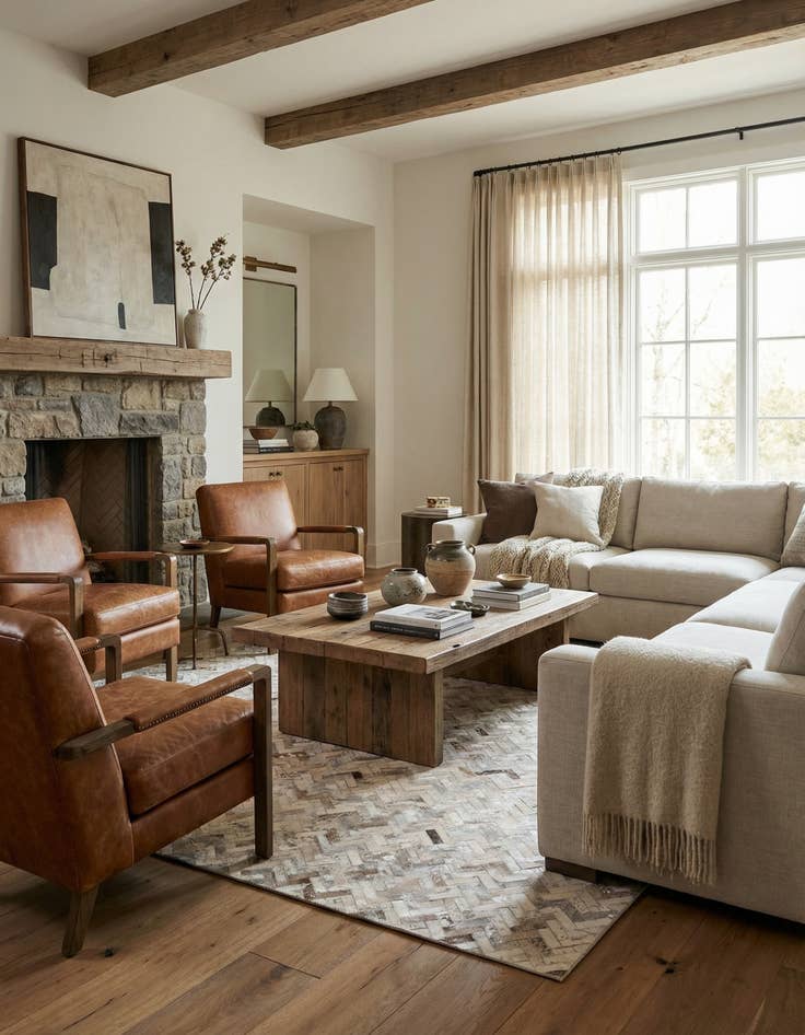 Detail image of 5' 5 x 7' 6 Cowhide Stocks Rug