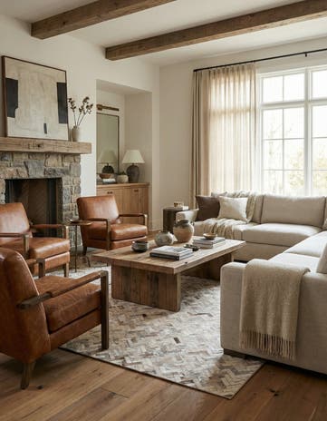 5' 5 x 7' 6 Cowhide Stocks Rug
