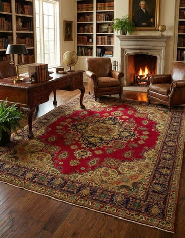 10' x 12' 10 Hand Knotted Tabriz Persian Wool Rug