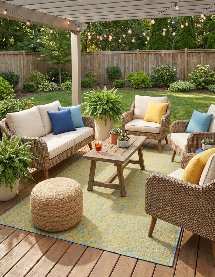 Detail image of  5' 3 x 8'  Washable Jill Zarin Cape Town Indoor / Outdoor Rug