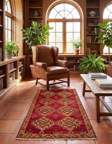 3' 4 x 6' 5 Hand Knotted Malayer Wool Rug