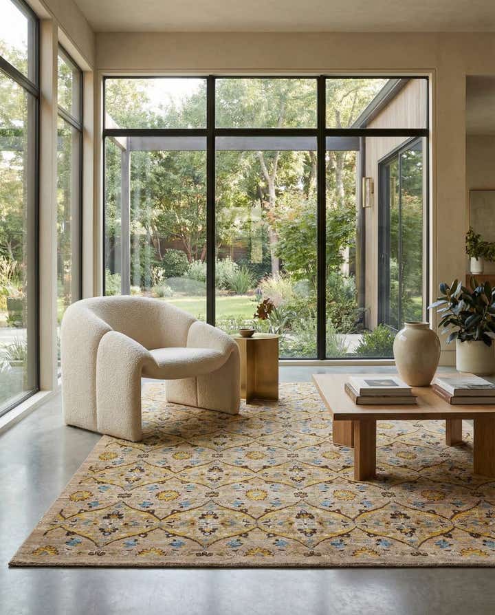 6' x 8' 8 Hand Knotted Ikat Oriental Rug