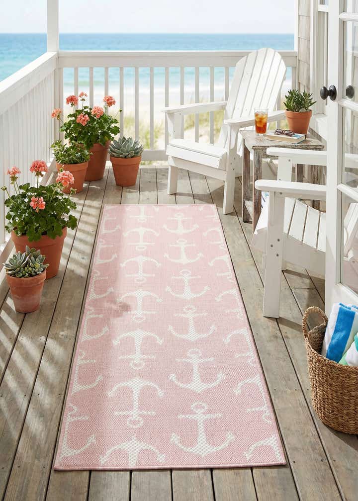 2' x 6' Easy-Clean Coastal Indoor / Outdoor Runner Rug