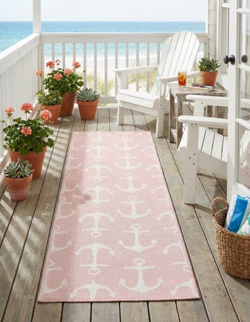 2' x 6' Easy-Clean Coastal Indoor / Outdoor Runner Rug