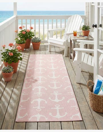 2' x 6' Easy-Clean Coastal Indoor / Outdoor Runner Rug