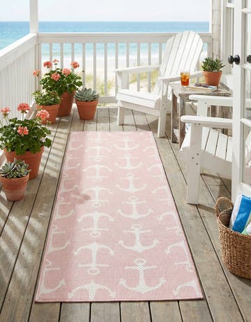 2' x 6' Easy-Clean Coastal Indoor / Outdoor Runner Rug