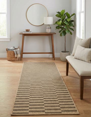 Natural and Brown Dunes Runner Rug