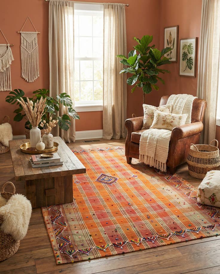 Detail image of 5' 1 x 8' 3 Jajim Rug