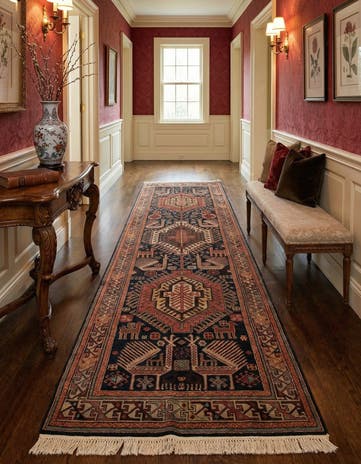 3' 8 x 11' 6 Moghul Schirwan Akast Runner Rug