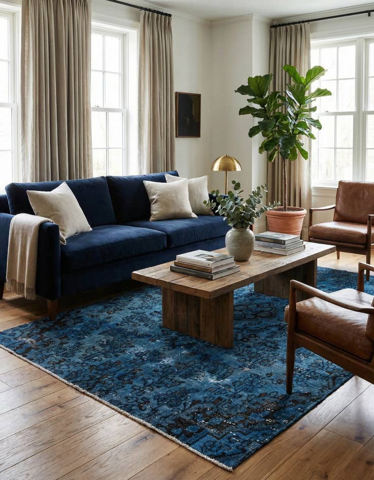 Detail image of 4' 7 x 6' 8  Hand Knotted Ultra Vintage Persian Wool Rug